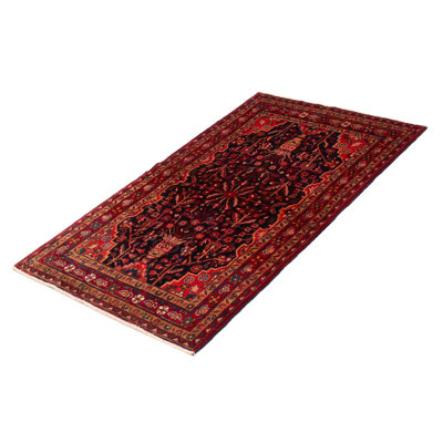 Tapis noir et rouge Andelz 3 pi 11 po x 7 pi 1 po