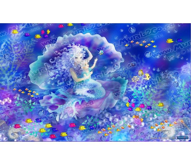 Adhésif décoratif sirène, H 15 po x l 24 po