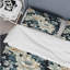 Ensemble de housse de couette Blue And White Peonies Damask Flowers II - Floral-1715793787