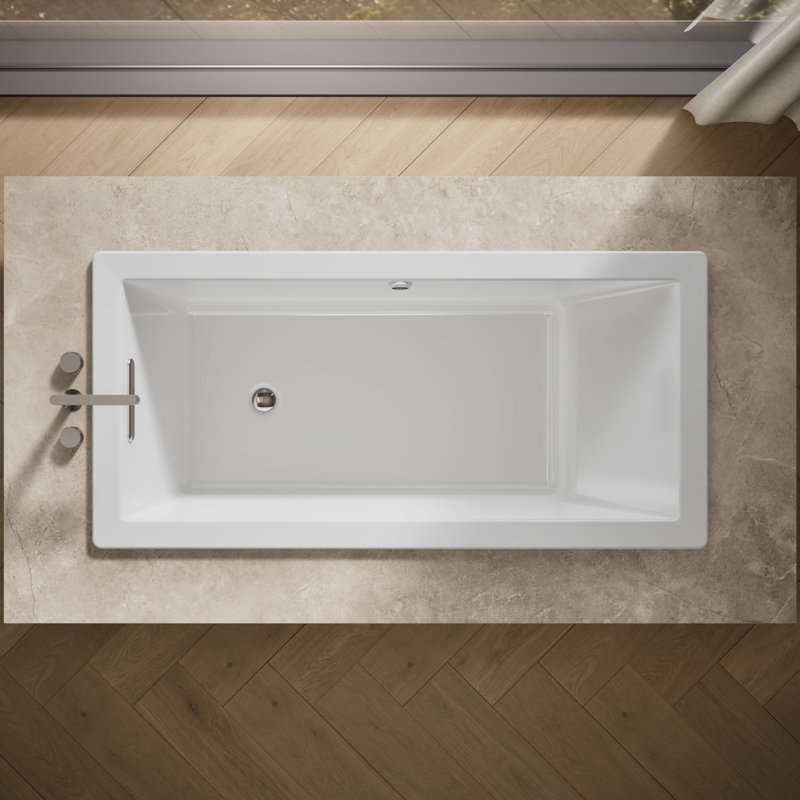 Underscore 66" x 32" Soaking Bathtub, White