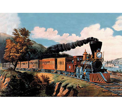 Locomotive à vapeur-imprimé