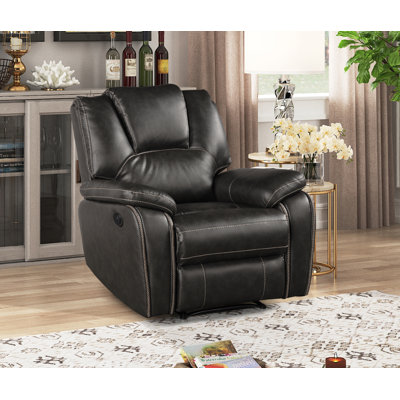 Gray Breathable Air Leather Power With Usb Reclining Chair