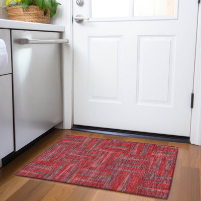 Premium Machine Washable Collett AMF1012 Squares Rug