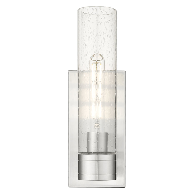 Ballston - Jaxson - 1 Light 5" Sconce with 11"H Shade, Satin Nickel, Light Smoke