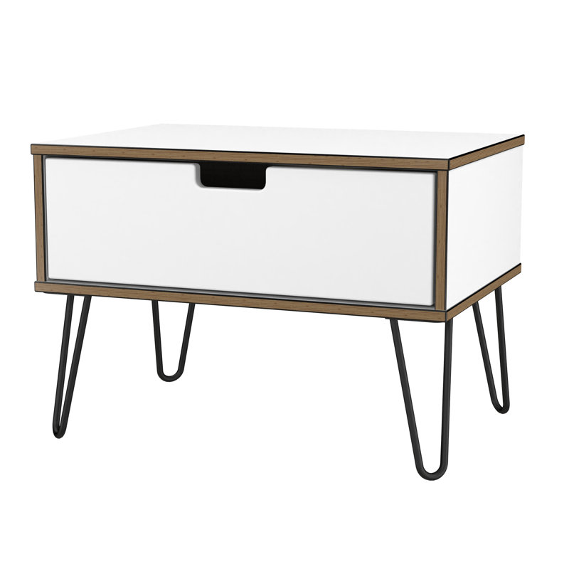Buldir 58cm W Manufactured Wood Bedside Table