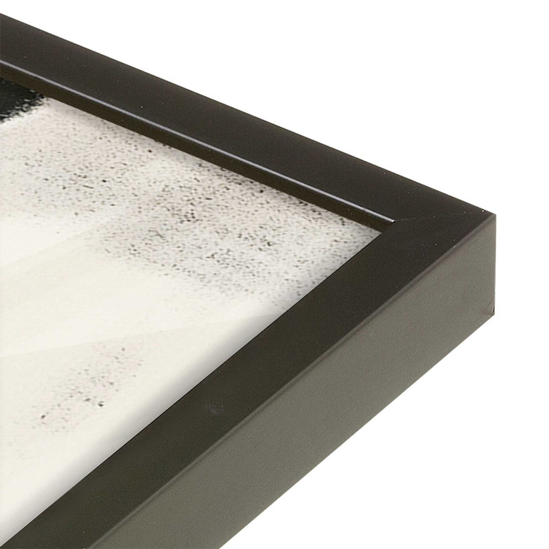 Charcoal Whisper I Print, 21" H x 17" W, Satin Black Framed