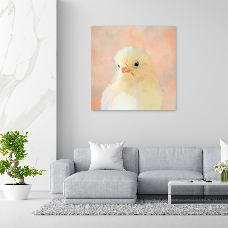 «This Little Chick», art fantaisiste contemporain, H 48 po x l 48 po