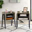 Ensemble de 2 tables de chevet empilables 23,6 po-1555808271