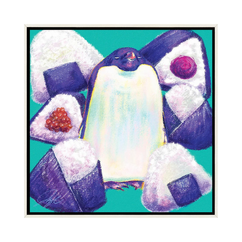Pen-igiri - reproduction d'art murale - toile encadrée, 26 po x 26 po, Toile avec cadre, Blanc patiné