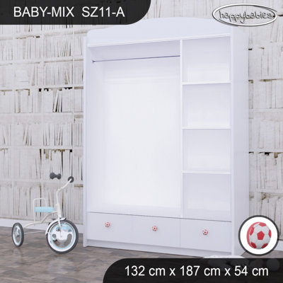 Baby 3 Door Wardrobe