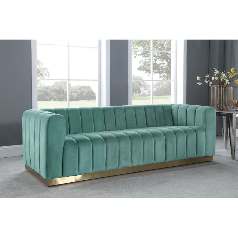 Canapé à accoudoirs tuxedo 86,5 po Tyneside, Menthe