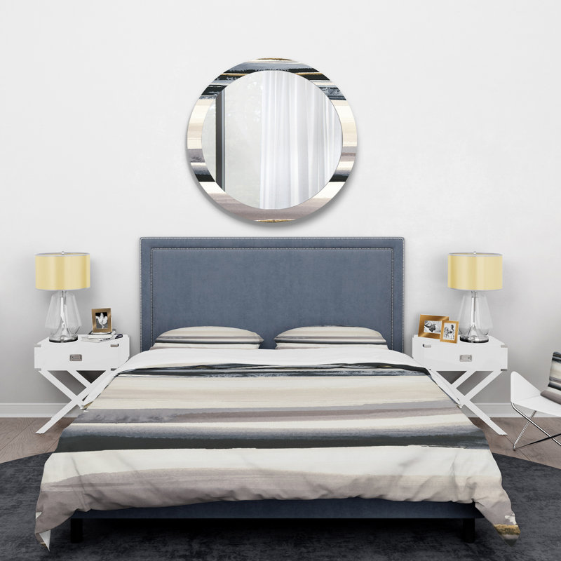 Gold Watercolor Amethyst II - Ensemble de housse de couette moderne et contemporain - Microfibre de polyester