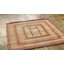 Vintage Square Tuareg Mat In Red And Green Tribal Geometric Patterns