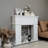 Beige Manufactured Wood Freestanding Fireplace-815885324