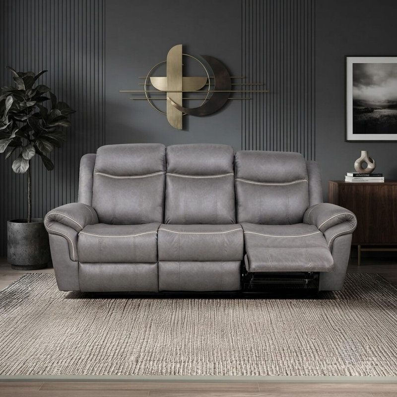 87'' Faux Leather Sofa