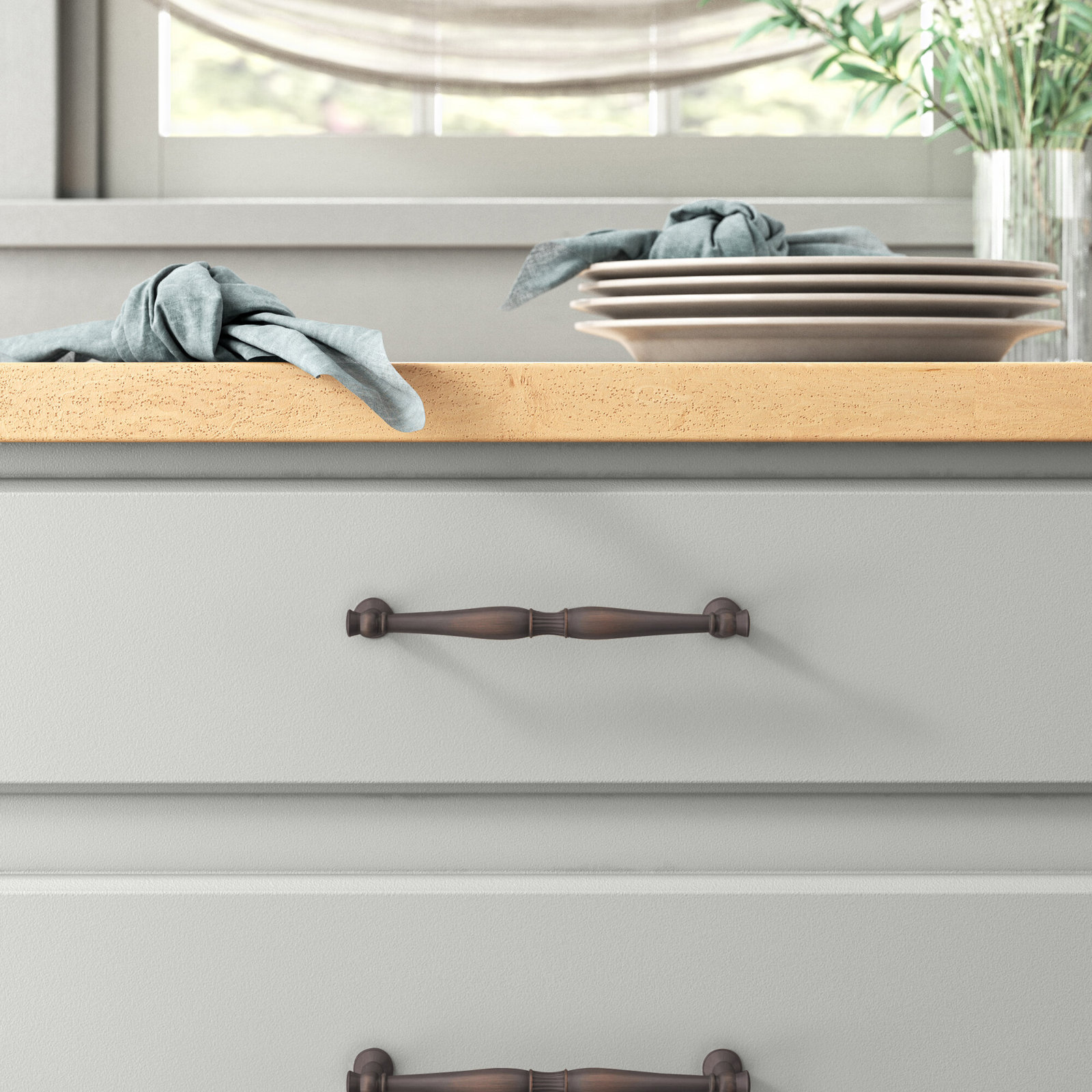 Crawford Bar Cabinet Pull, 6.31", Oil Rubbed Bronze
