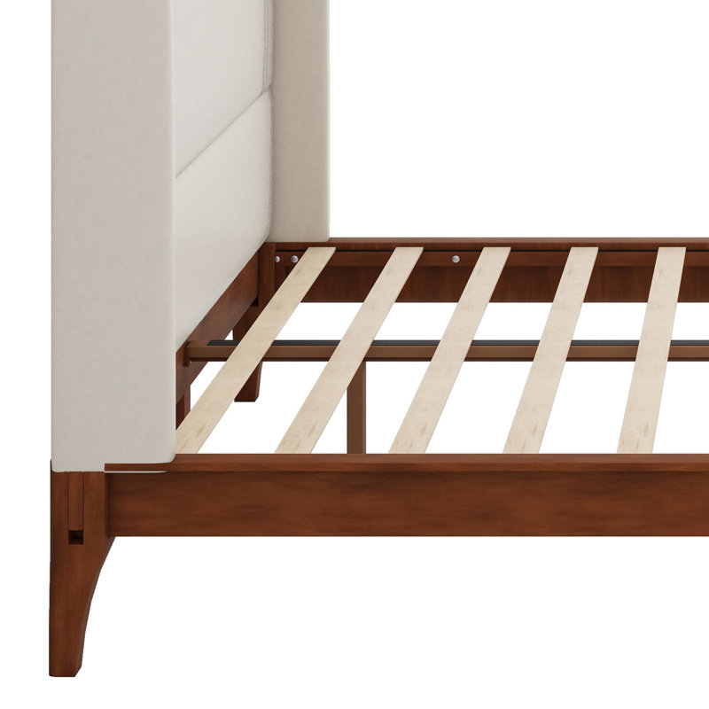 Contemporary Platform Base with Statement Upholstered Headboard