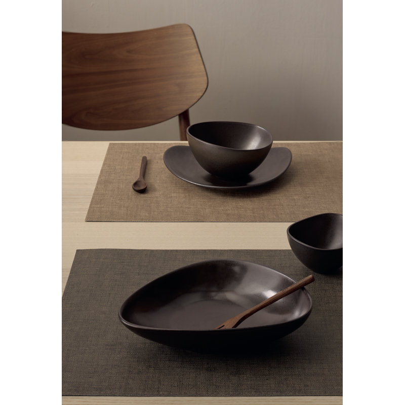 Napperon Linen Optic, Brun / Gris