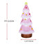 Arbre de Noël gonflable illuminé 7,2 pi, 3 lumières à DEL et 1 RVB en polyester résistant aux intempéries avec 4 piquets et 2 cordes de sécurité pour la décoration de fêtes