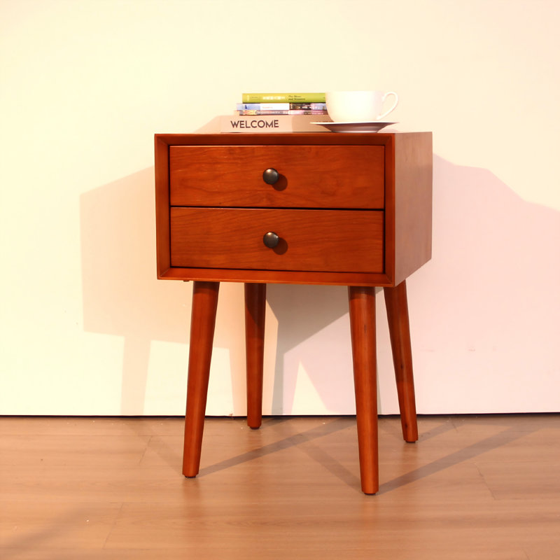 Table de chevet avec 2 tiroirs