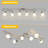 6-Light Flexible Track Lighting Rail Modern Directional Led Spot Ceiling Light Fixture With Glass Shade E12 Base Brush Steel