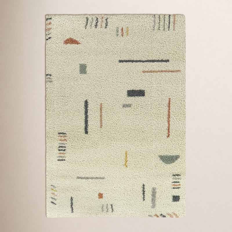 Morin Geometric Shag Area Rug, Rectangle 7'10" x 10'
