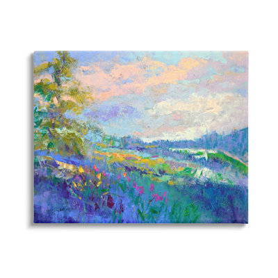 "Modern Hill Woodland Landscape", art mural par Dorothy Fagan