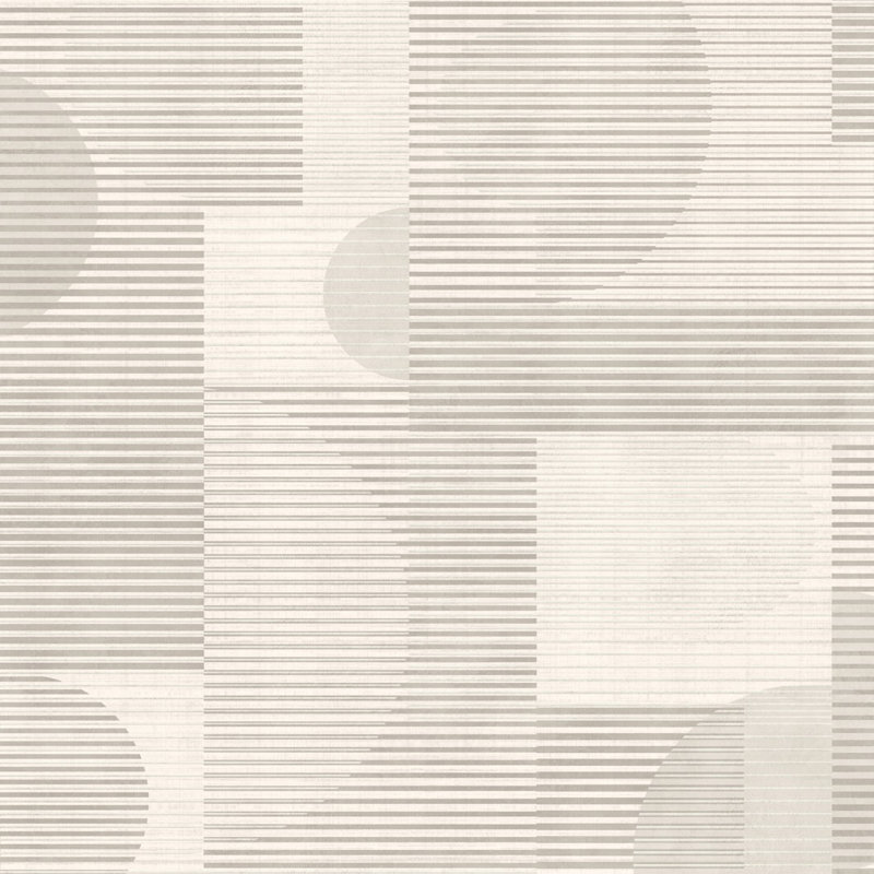 Papier peint géométrique Geo, Blanc