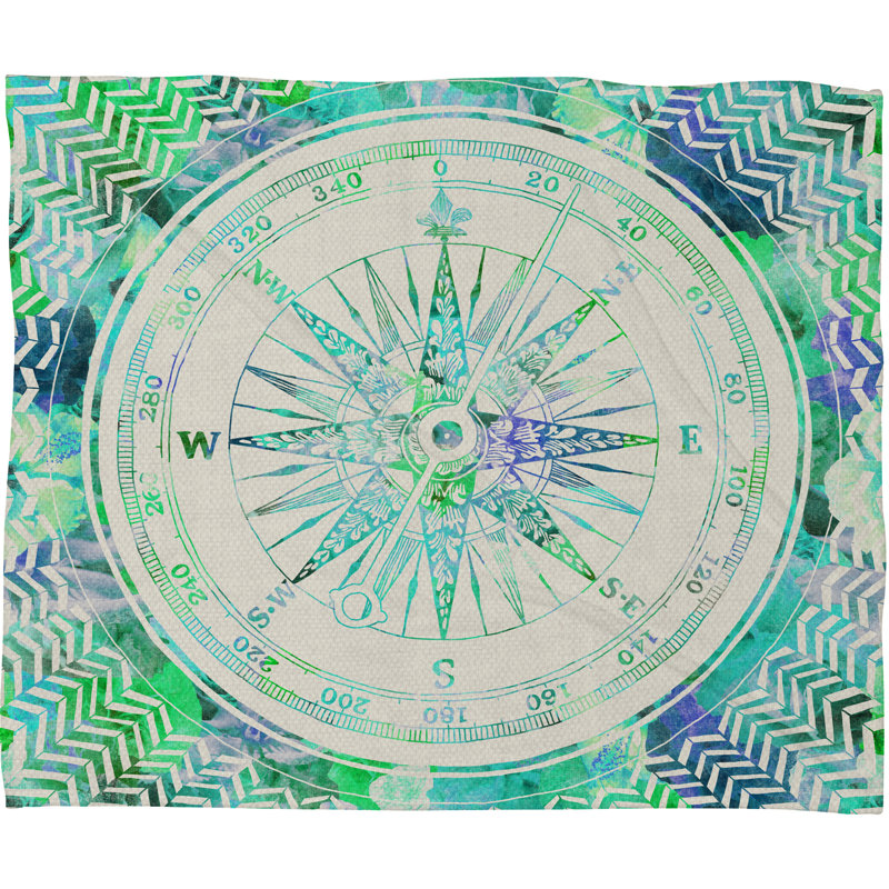 Bianca Green Throw Blanket, Large