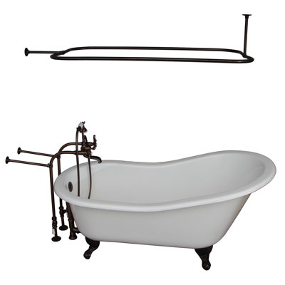 Baignoire de trempage sur pattes en fonte 67 po. X 29 po. Icare
