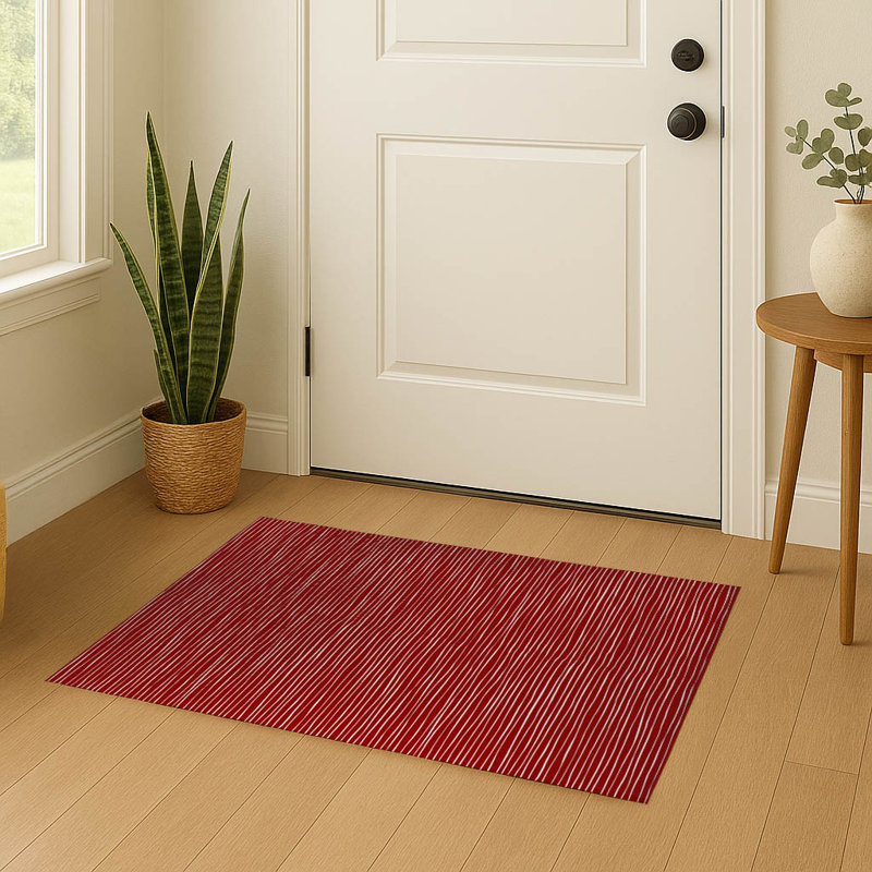 Ricky Indoor Doormat, Rouge canneberge, L 60 po x L 36 po