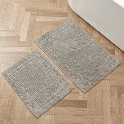 Hunter Luxe Looped Textured Cotton 2-Piece Bath Rug Set