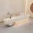 Modern Minimalist Beige Baked Enamel Creative Design Reception Desk