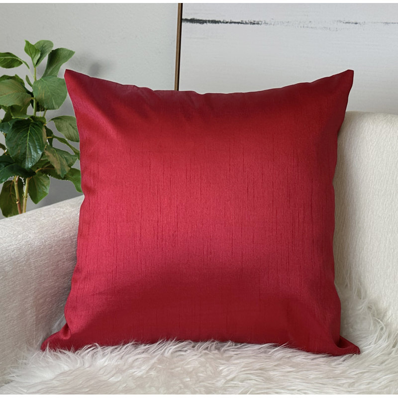 Coussin décoratif réversible 24 po Euro Shams, Rouge