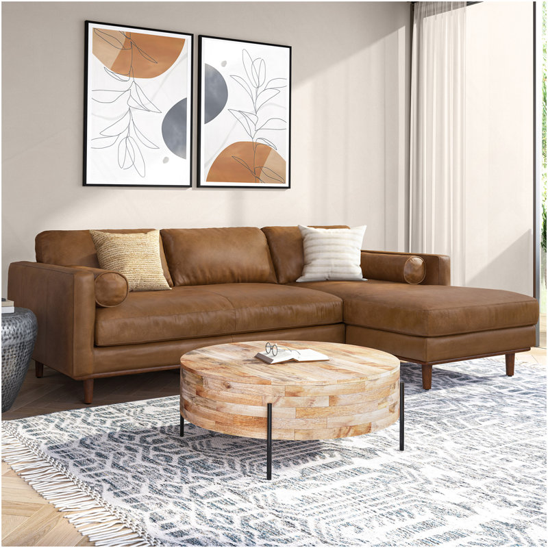 Morrison - Canapé modulaire droit - brun caramel, Orienté à droite, Brun caramel