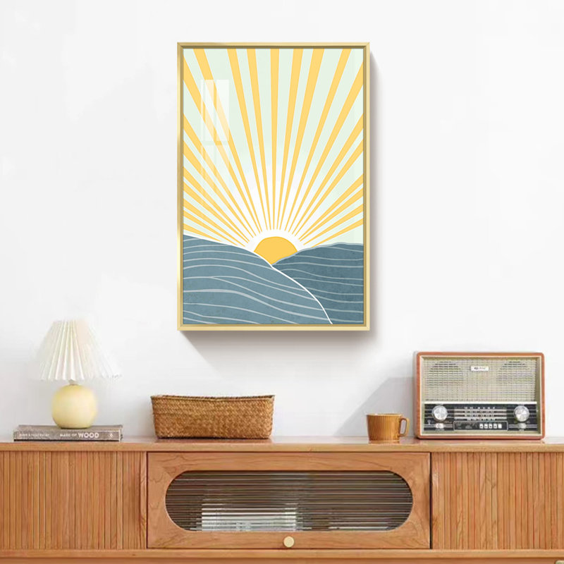 Impression sur toile Boho, L 16 po x H 24 po, Or