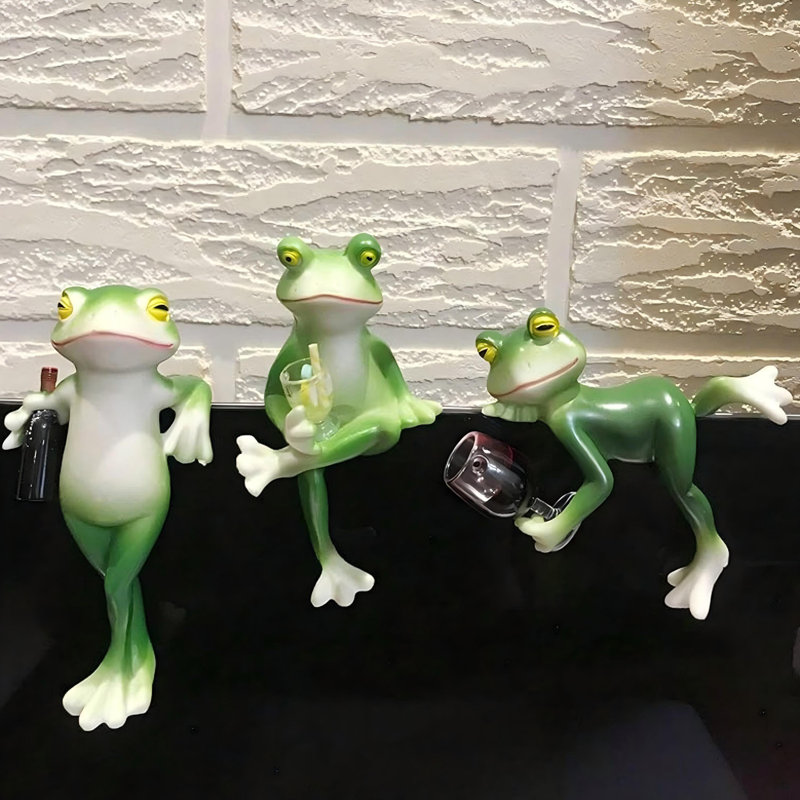 3 pièces de figurine grenouille miniature