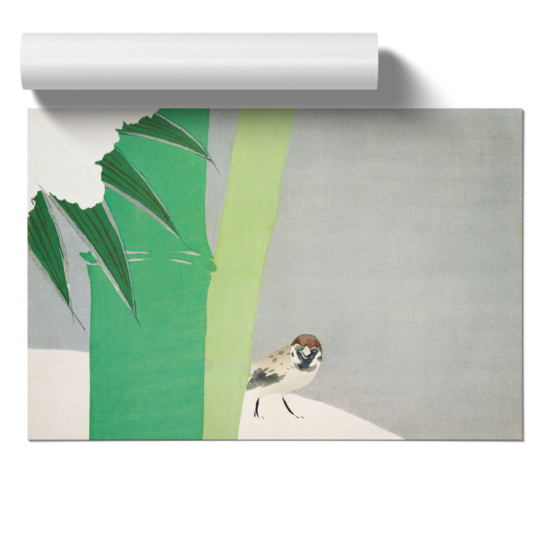 Sparrow by Kamisaka Sekka - Frameless Print, 21cm H x 30cm W x 0.1cm D