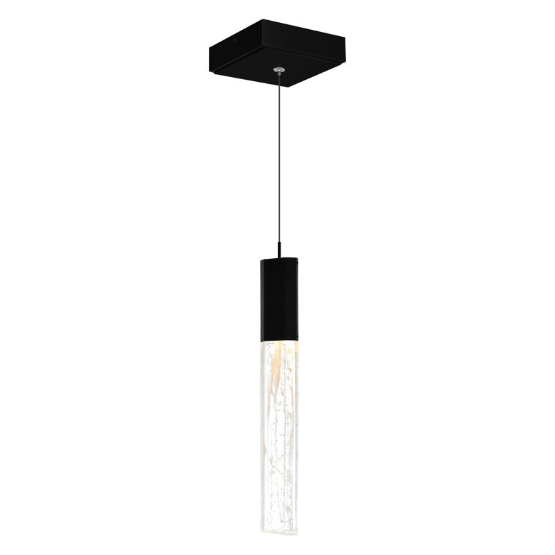 Mini-luminaire suspendu noir à DEL intégré, Noir