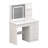 39.4'' Wide Makeup Vanity Set with Stool and LED Mirror-1724558307