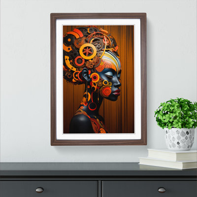 African Woman Neo-Plasticism No.2 - Framed Print