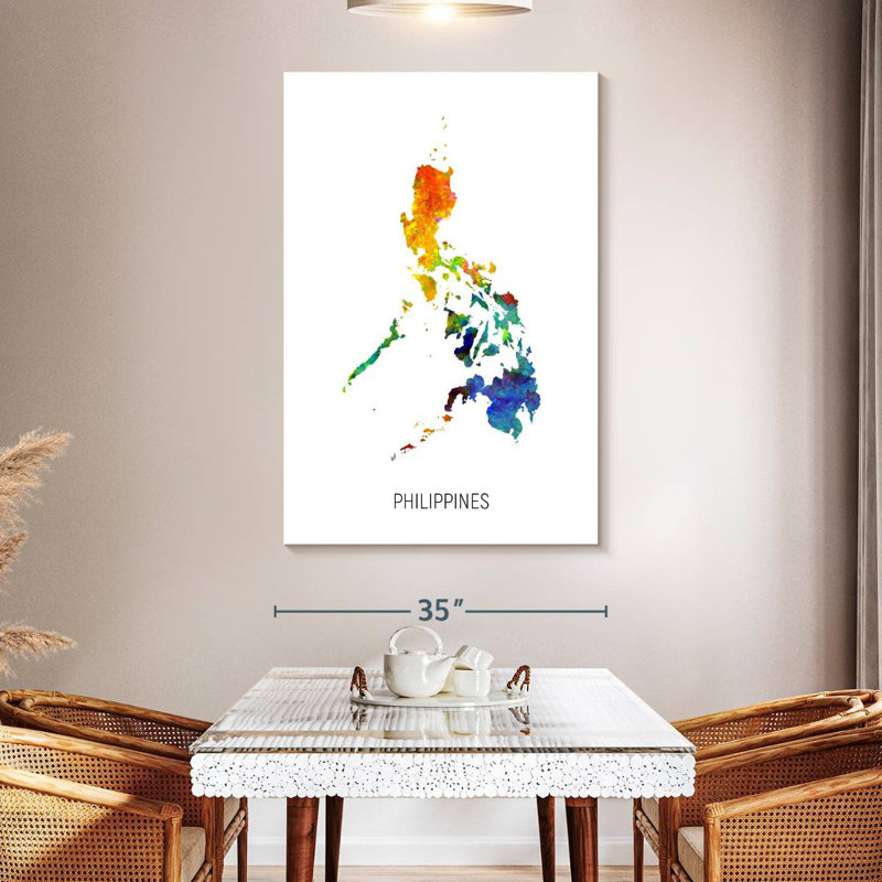 Carte d'aquarelle à Aliaz, Philippines I, H 51 po x l 34 po