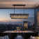 7-Lights Dimmable Tiered Rectangle Chandelier With Crystal Accents