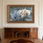 Art mural en toile noyer doré encadré pour le salon, la chambre à coucher, le bureau ou le vestibule - décoration murale décorative avec fleur d'orchidée-1592358500-1592358523