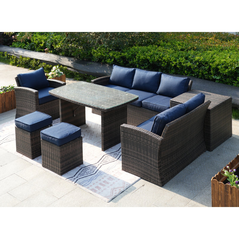 Outdoor 3.93'' Cushion Cover, Navy Blue
