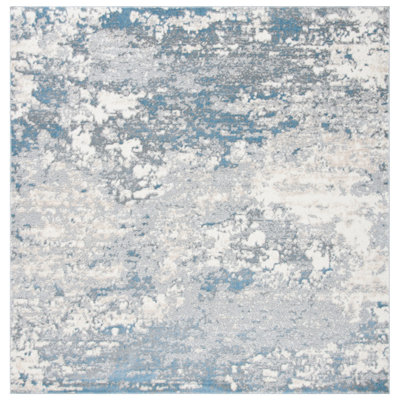 Adame Abstract Gray/Blue Area Rug