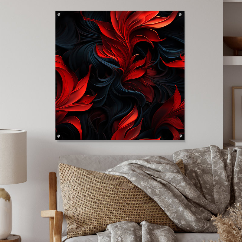 Woodbridge - Art mural abstrait en acrylique, H 16 po x l 16 po