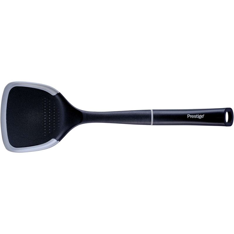Prestige 2in1 Kitchen Silicone Edge Tools - Solid Turner, Heat Resistant, Dishwasher Safe, Non-Scratching