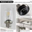 Luminaire de meuble-lavabo moderne de 31 po à 5 lumières - Finition nickel brossé avec abat-jour en verre transparent, parfait pour l'éclairage de la salle de bain, du meuble-lavabo et du vestiaire (sans ampoules)