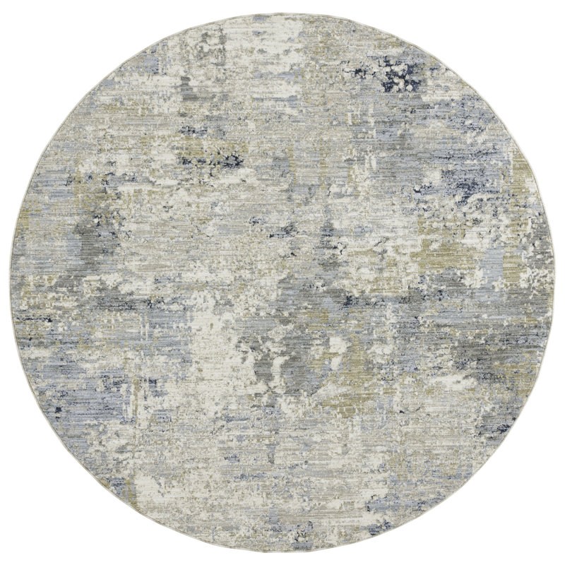 Mccuistion Treasure Performance Abstract Rug, Round 6'7"